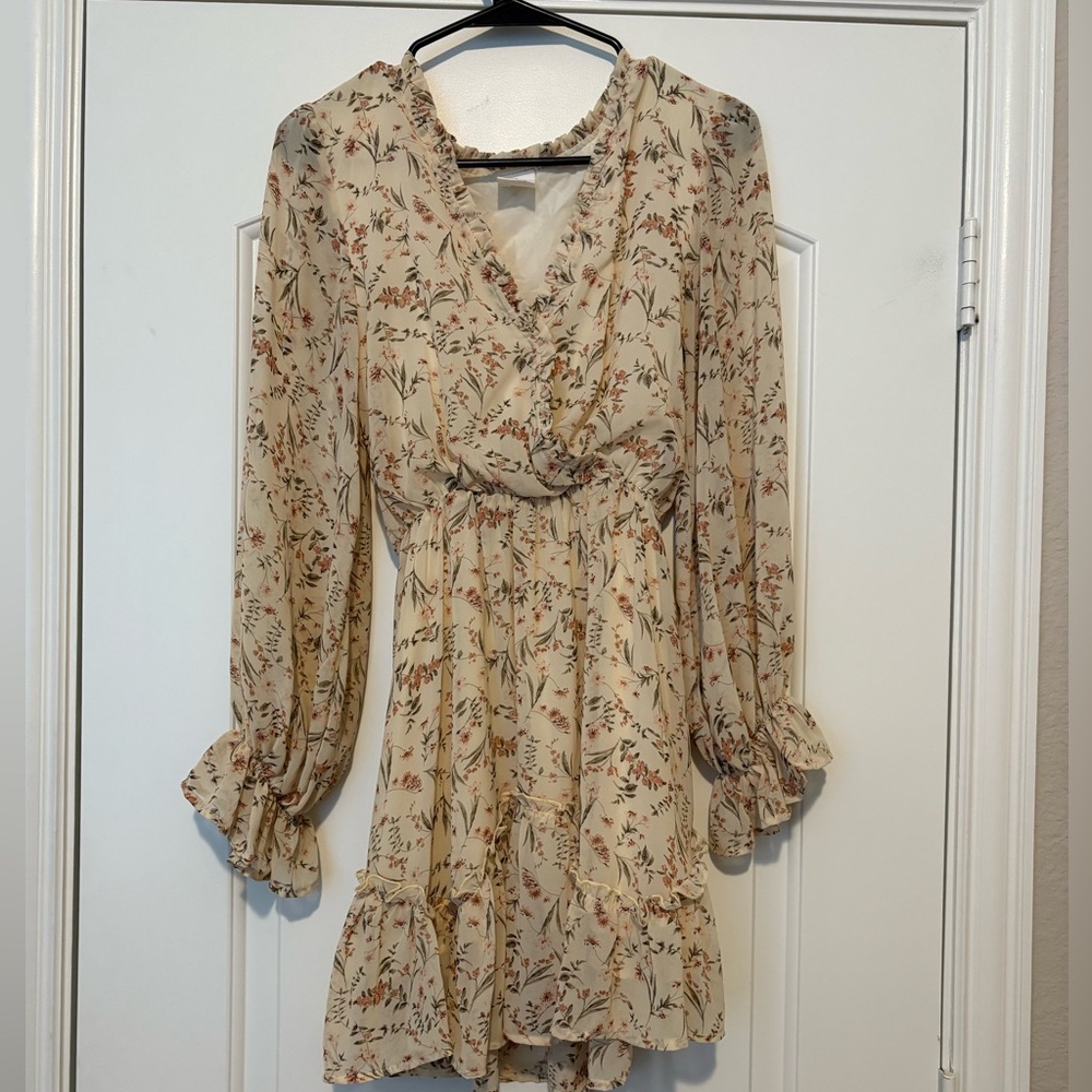 Anthropologie By Together Floral Ruffle Dress Size Small